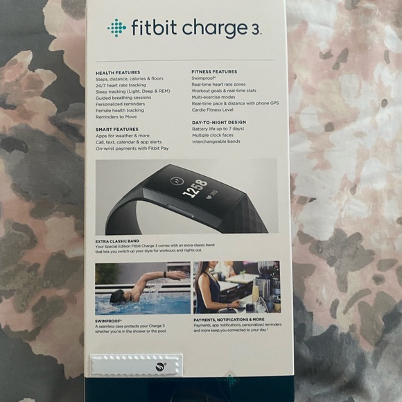 Limited edition white & black Fitbit charge 3